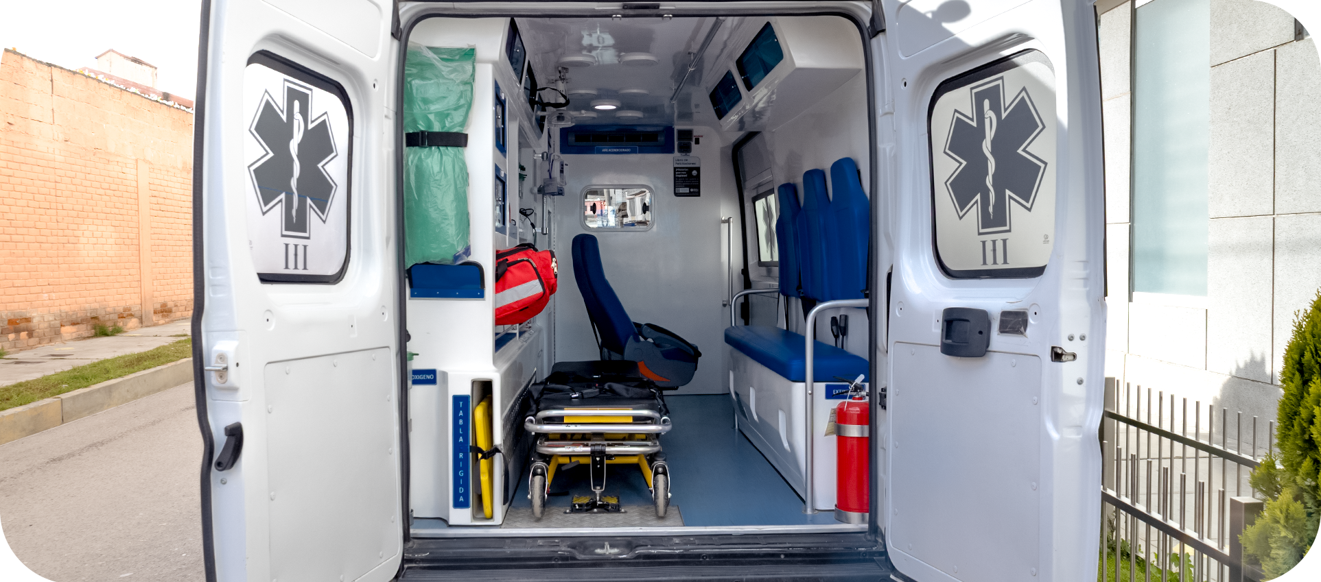 Servicio de atención de emergencias Clínica Ortega